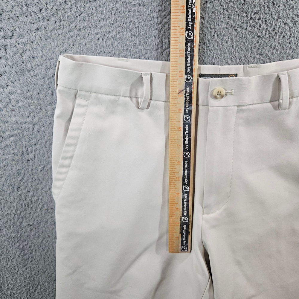 Peter Millar Crown Sport Mens 32 Beige Performance Golf Shorts MCOEB82 Stone - Picture 5 of 9